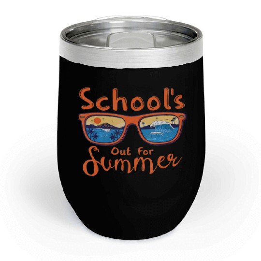 Substitute Teacher Life Hello Summer Tie Dye Summe Chill Wine Tumblers