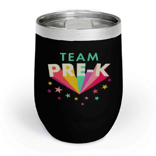 Team Pre K Teacher Back To School Chill Wine Tumblers