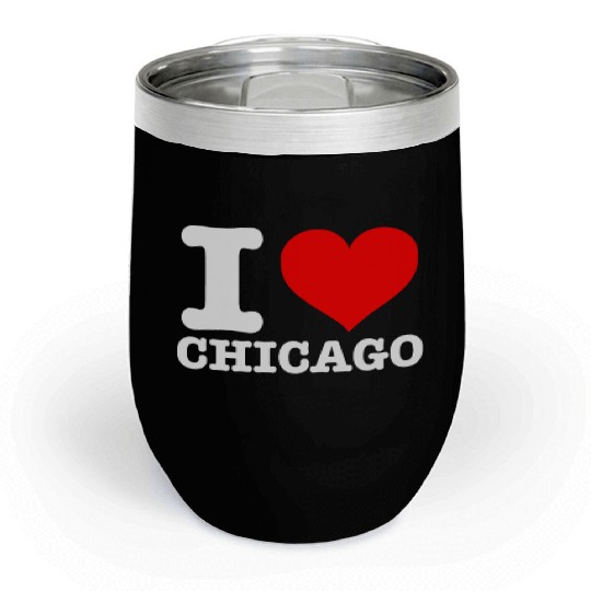 Chicago - I Heart Chicago - I Love Chicago Chill Wine Tumblers