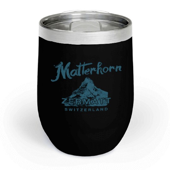 Matterhorn Switzerland Mountain Climbing Chill Wine Tumblers