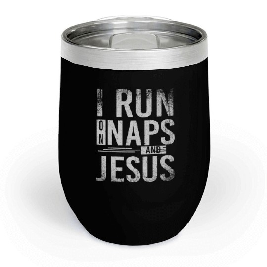 Sleepy Christian Jesus Chill Wine Tumblers