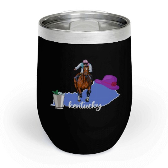 Kentucky Horse Racing Derby Py Chill Wine Tumblers