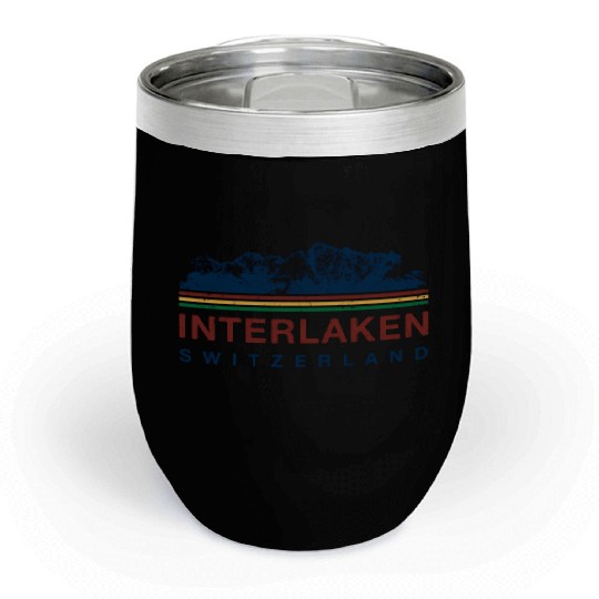 Switzerland Interlaken Swiss Mountain Climbing Chill Wine Tumblers