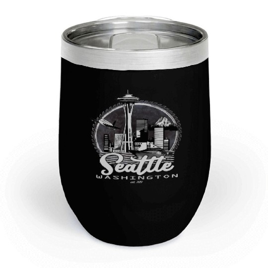 Seattle Pacific Northwest Emerald City Chill Wine Tumblers