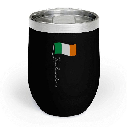 Ireland Signature Flag Pole Elegant Patriotic Chill Wine Tumblers