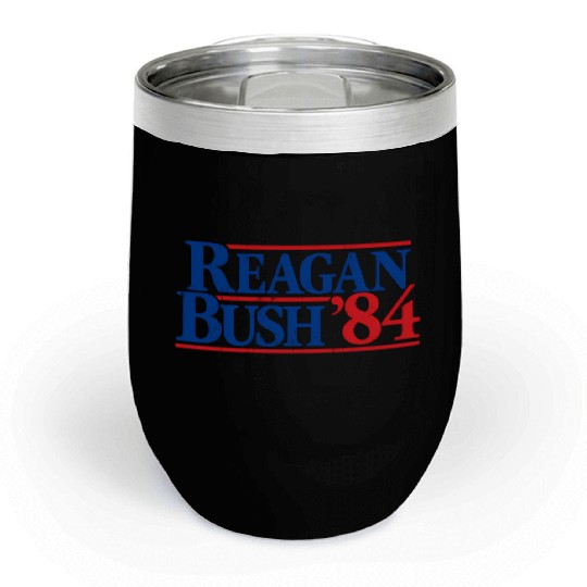 Reagan Bush '84 Republican Chill Wine Tumblers