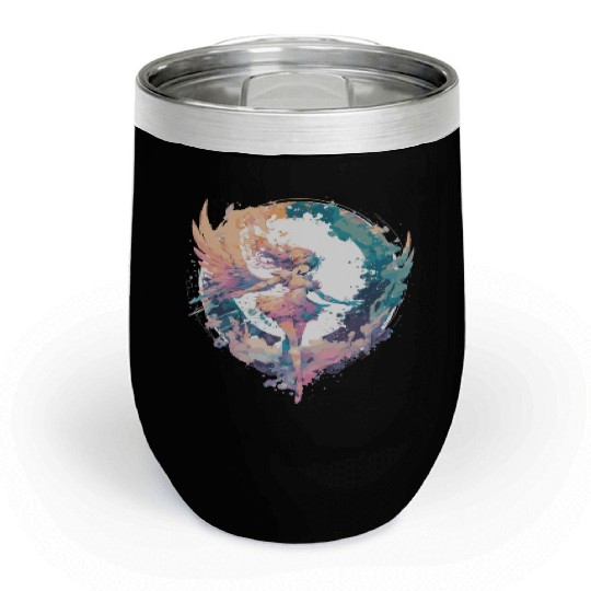Watercolor Fairy Fairycore Grunge Pastel Goth Aest Chill Wine Tumblers
