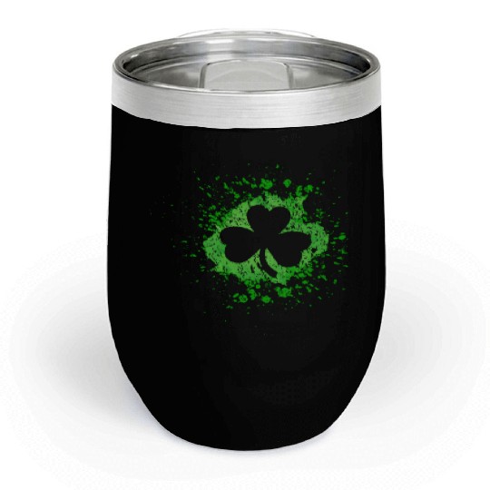 2-Sided Erin Go Bragh Shamrock Celtic Knot And Chill Wine Tumblers