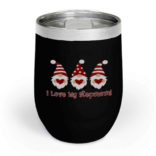 I Love My Stepmom With Love Gnomes Chill Wine Tumblers