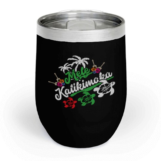 Mele Kalikimaka - Fun Merry Chill Wine Tumblers