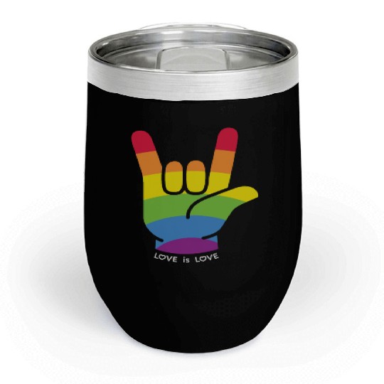 Love is Love Gift Ideas for LGBTQIA+ Pride Month Chill Wine Tumblers
