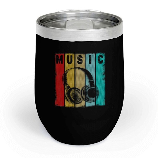 Electronic Music Lover DJ Vintage Retro Chill Wine Tumblers