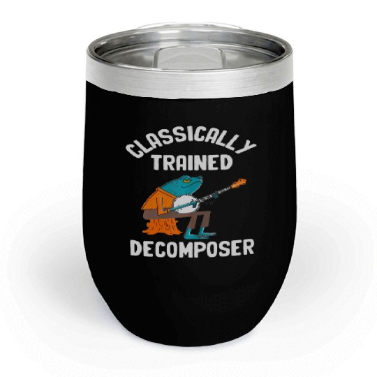 Classically Trained Decomposer Funny Frog Playing Chill Wine Tumblers