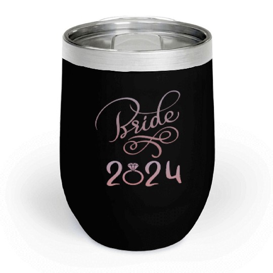 Bride To Be 2024 Fiancã© Engagement Announcement Chill Wine Tumblers