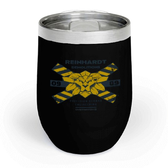 Overwatch 2 Reinhardt Demolitions Icon Logo Chill Wine Tumblers