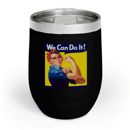 Rosie The Riveter We Can Do It Chill Wine Tumblers