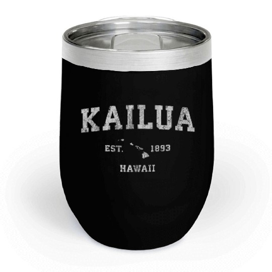 Kailua Hawaii Hi Athletic Sports Chill Wine Tumblers