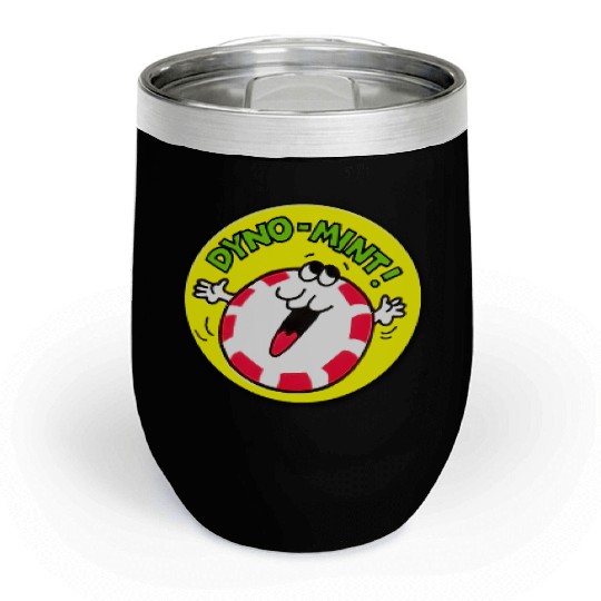 Vintage Scratch And Sniff Sticker Peppermint Dyno- Chill Wine Tumblers