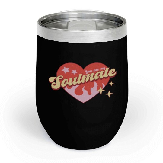 Soulmate heart valentine sublimation trending Chill Wine Tumblers