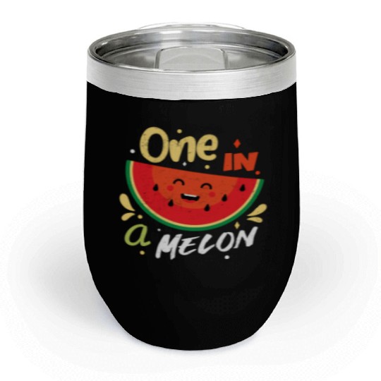 One In A Melon Watermelon Fruitarian Summer Fruit Chill Wine Tumblers