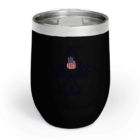 Scouting Law Us American Flag Scouting Law Chill Wine Tumblers