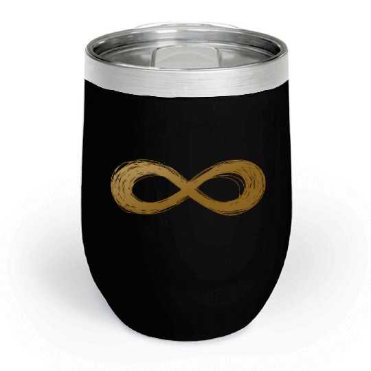 Golden Infinity Neurodiversity Symbol Autism Aware Chill Wine Tumblers