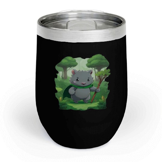 Wombat Hero - Green Cape Wombat Chill Wine Tumblers