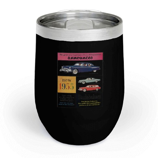 STUDEBAKER PACKARD 1950s AD PRESIDENT COMMANDER Chill Wine Tumblers