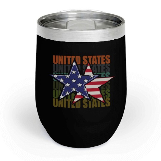 God bless America the land of the free Chill Wine Tumblers