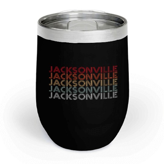 Jacksonville Florida Rainbow City Chill Wine Tumblers