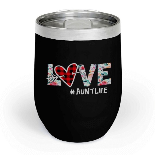 Love Aunt Life Hippie Lover Chill Wine Tumblers