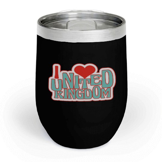 United kingdom hearts Chill Wine Tumblers