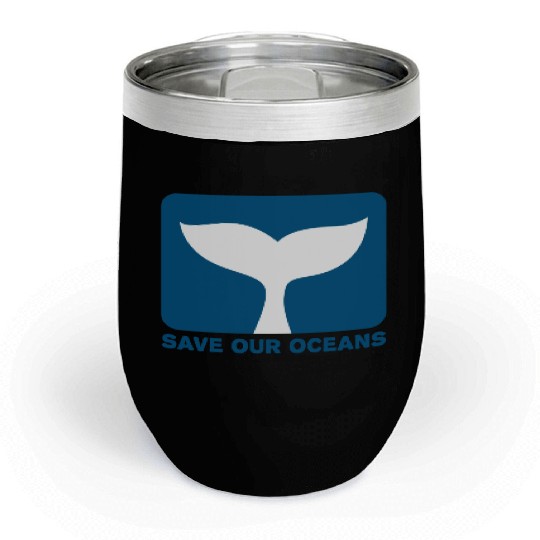 Save Our Oceans red summer Chill Wine Tumblers