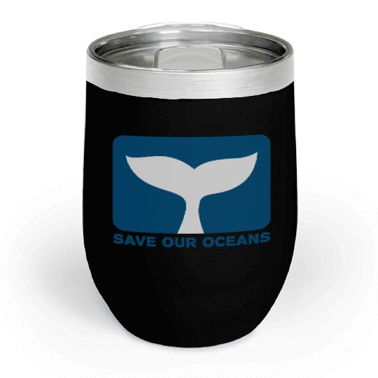 Save Our Oceans red summer Chill Wine Tumblers