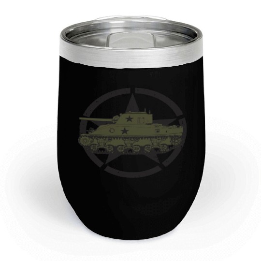 M4 Sherman | World War 2 Vehicle Chill Wine Tumblers