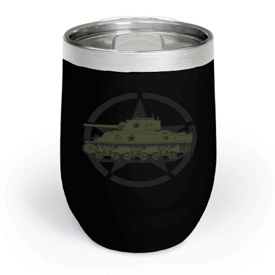M4 Sherman | World War 2 Vehicle Chill Wine Tumblers