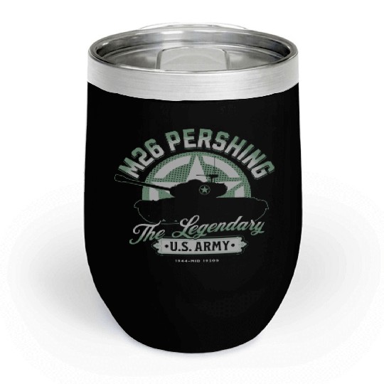 M26 Pershing | World War 2 Tank Chill Wine Tumblers