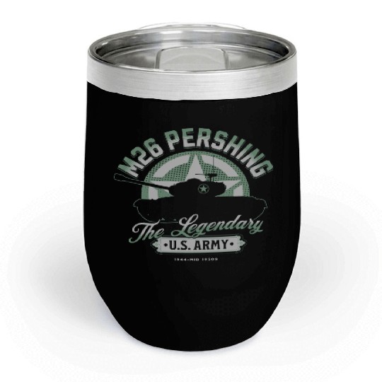 M26 Pershing | World War 2 Tank Chill Wine Tumblers