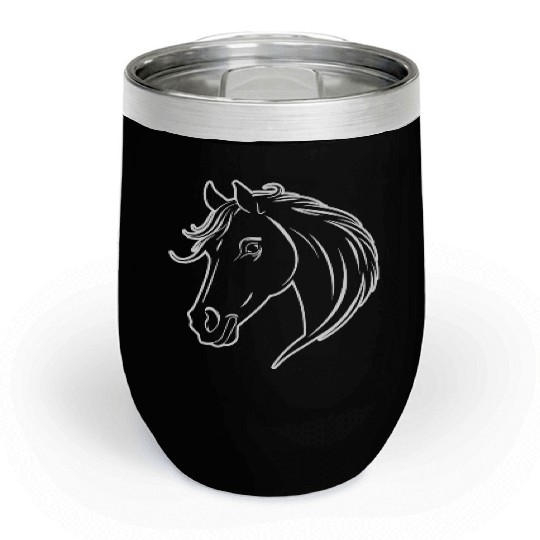 Horse Equine Pony Chill Wine Tumblers