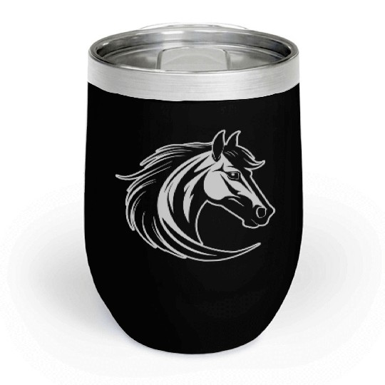 Horse Equine Pony Chill Wine Tumblers