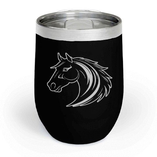 Horse Equine Pony Chill Wine Tumblers