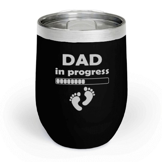 Dad In Progress - Daddy to be First Fathers Day Chill Wine Tumblers