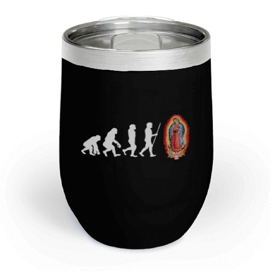 Our Lady Of Guadalupe Virgin Mary Chill Wine Tumblers