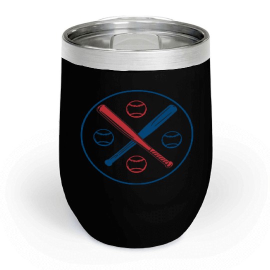 Baseball bat with ball design 2023 Chill Wine Tumblers