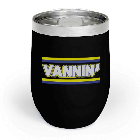 Vannin Stripes Vanning Purple Yellow Gold Van Chill Wine Tumblers