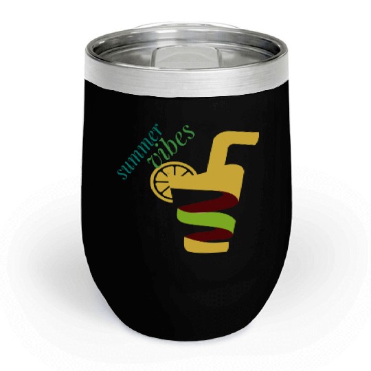 Cool lemon drink summer design Chill Wine Tumblers