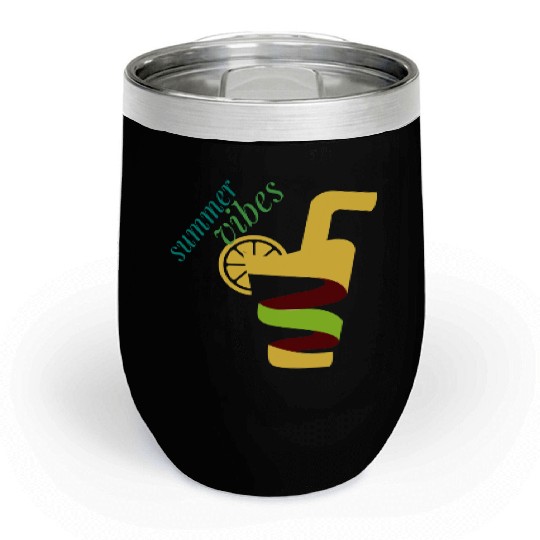 Cool lemon drink summer design Chill Wine Tumblers