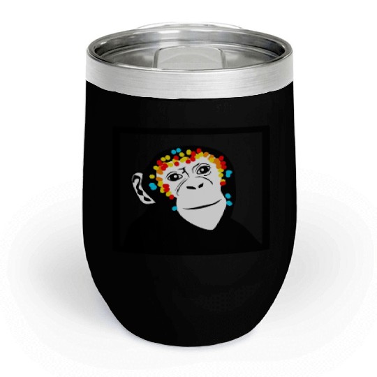 Monkey Face Monkey Monkey Chill Wine Tumblers