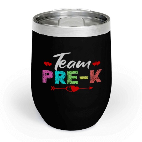 Team Pre K Teacher Chill Wine Tumblers
