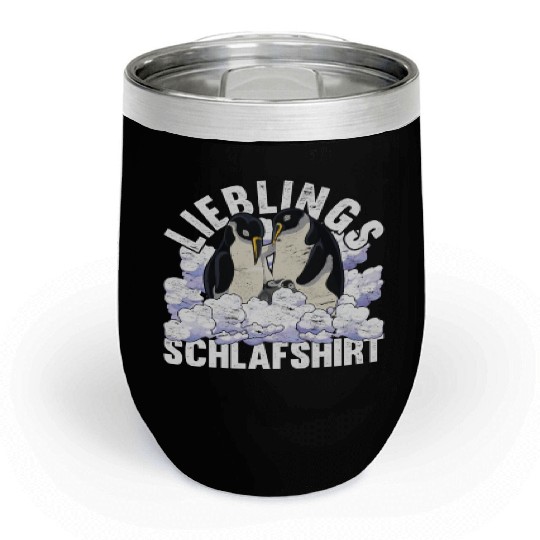 Night owl penguin gift favorite sleep Chill Wine Tumblers